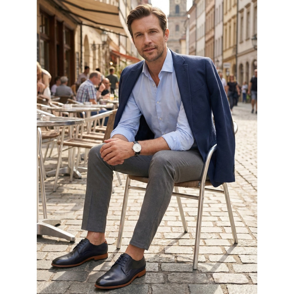 Shop Mens - Image of a man wearing Encanio-715 lace-up shoes