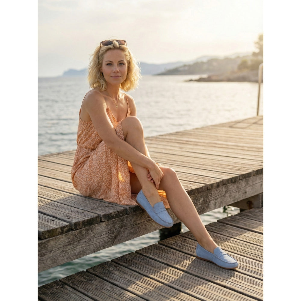 Shop Womens - Image of a woman wearing Carmona-700 moccasins