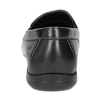 Back view of black Gilles-H in black leather showing Sioux brand on the side