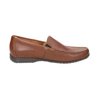 Side view of brown Gilles-H men's loafer