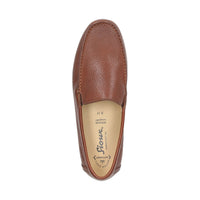 Top down view of Gilles-H men's loafer showing leather-lined interior and cushioned insole