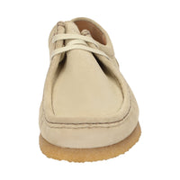 Front view of Tils Grashopper beige calf suede  barefoot loafer/ moccasin  for men showcasing quality craftsmanship
