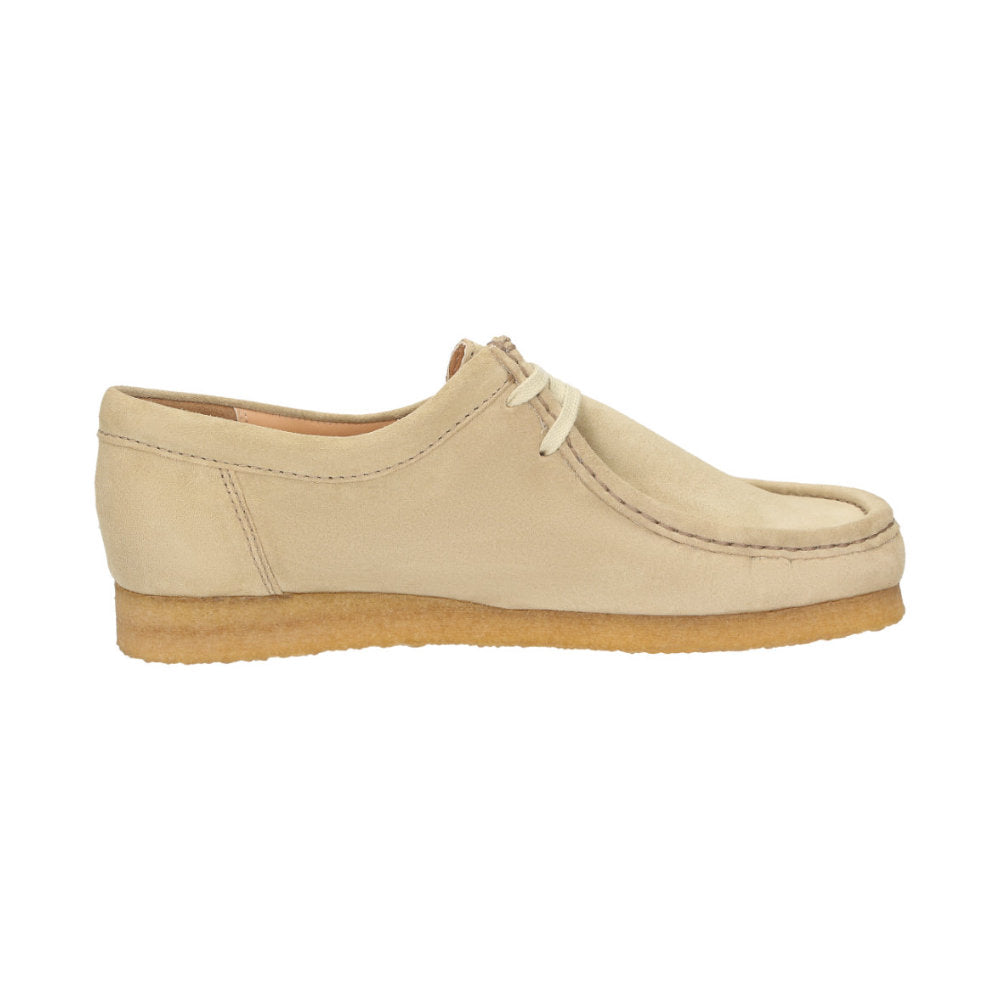 Back view of beige Grashopper leather moccasin