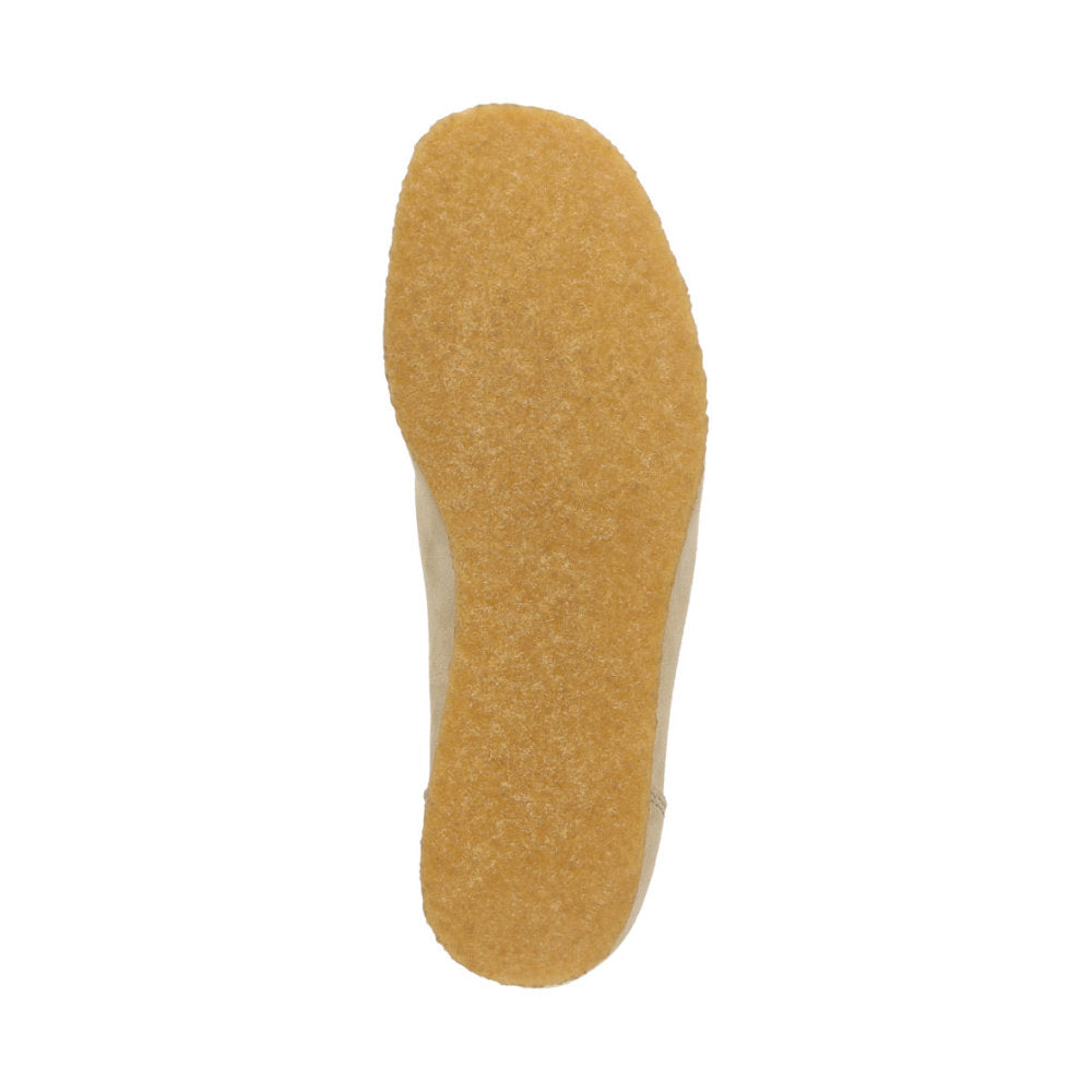 Close-up of Grashopper moccasin handcrafted calf suede details
