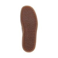 Inside view of Jukondon navy waxed calf suede laceup for men