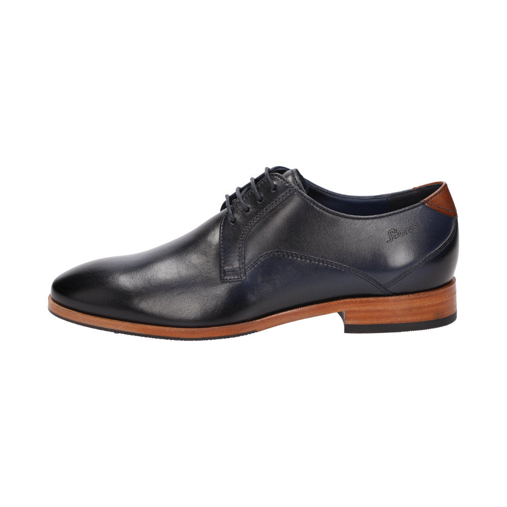 Geriondo-704 Navy Lace-Up Shoes