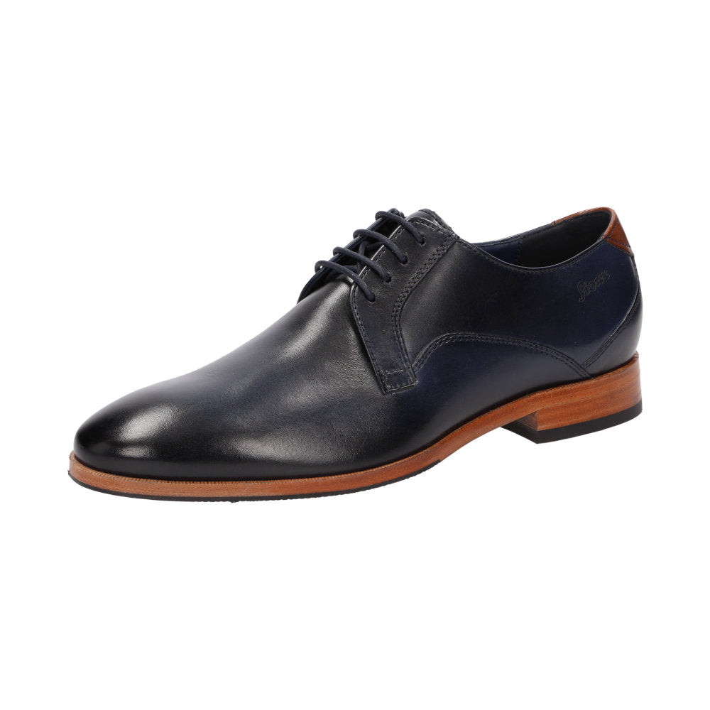 Geriondo-704 Navy Lace-Up Shoes