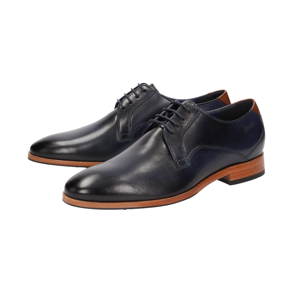 Geriondo-704 Navy Lace-Up Shoes