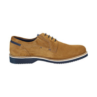 Back view of tan Dilip leather lace-up shoe