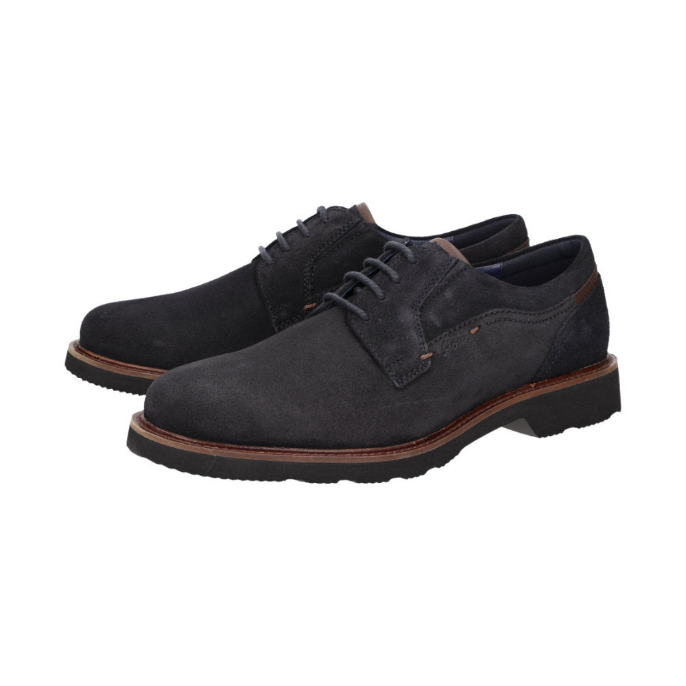 Dilip-716-H Navy Lace-Up Shoes