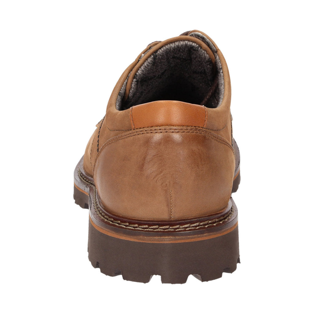 Side profile of brown Adalrik lace-up showing comfort fit