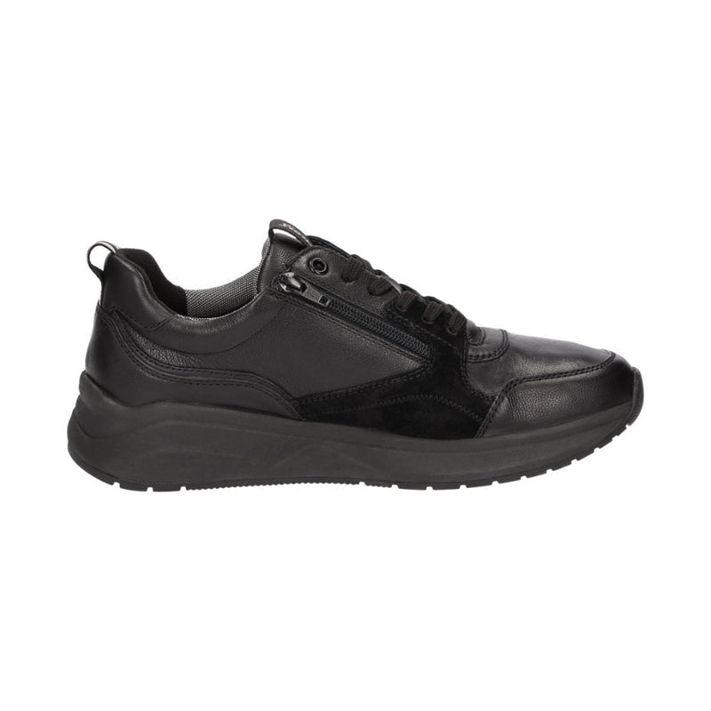 Tasulio-702-J Black Lace-Up Trainers