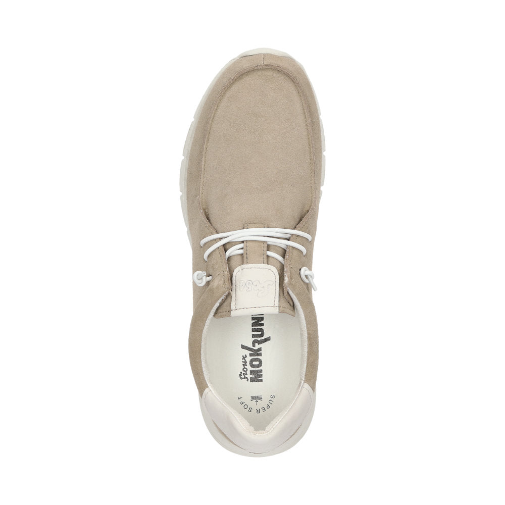 Mokrunner-H-007 Beige Lace-Up Shoes