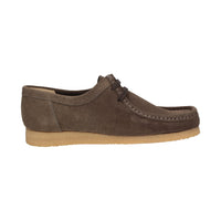 Inside view of Grashopper-H-011 brown calf suede barefoot loafer / mocassin for men