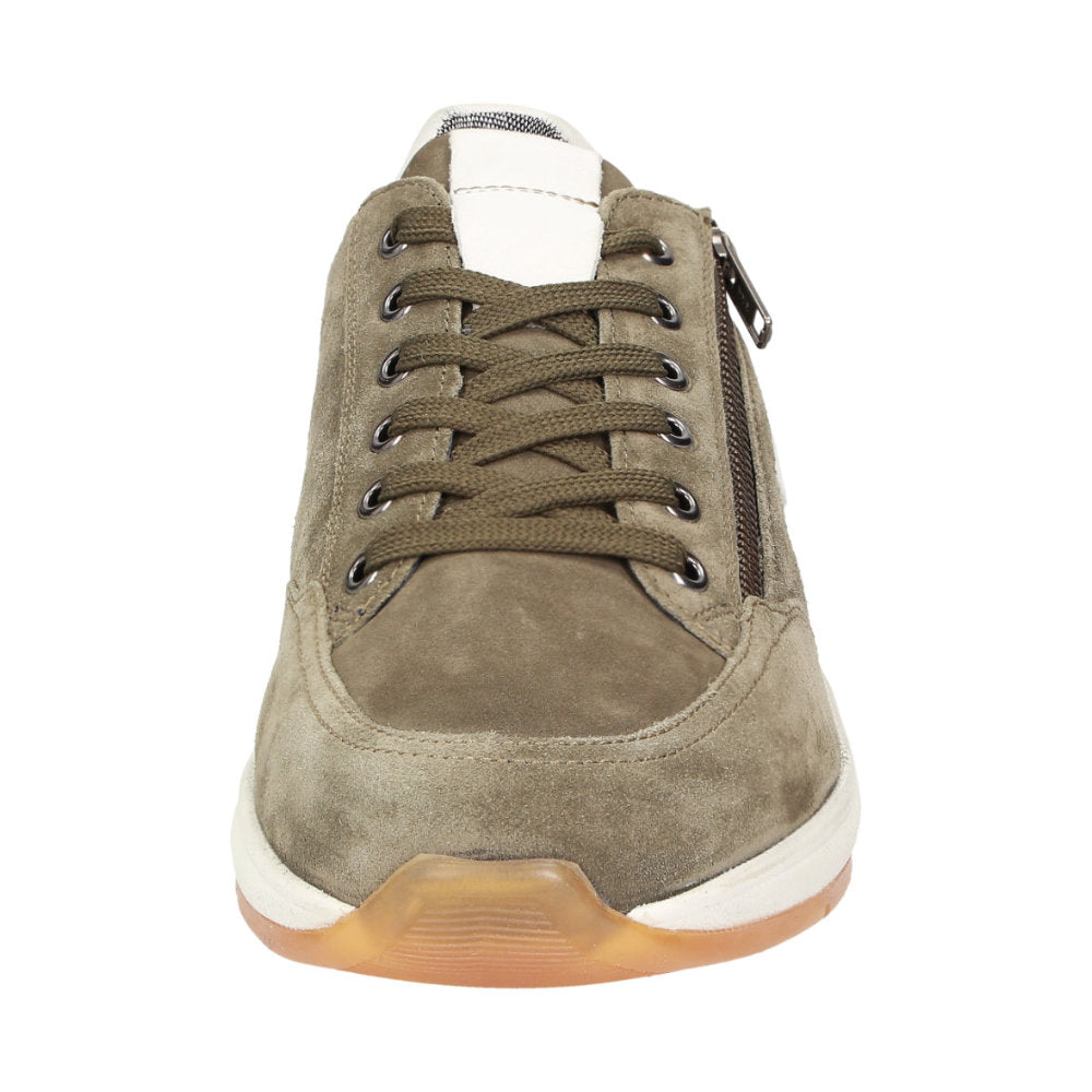 Top-down view of Turibio lace-up with padded collar