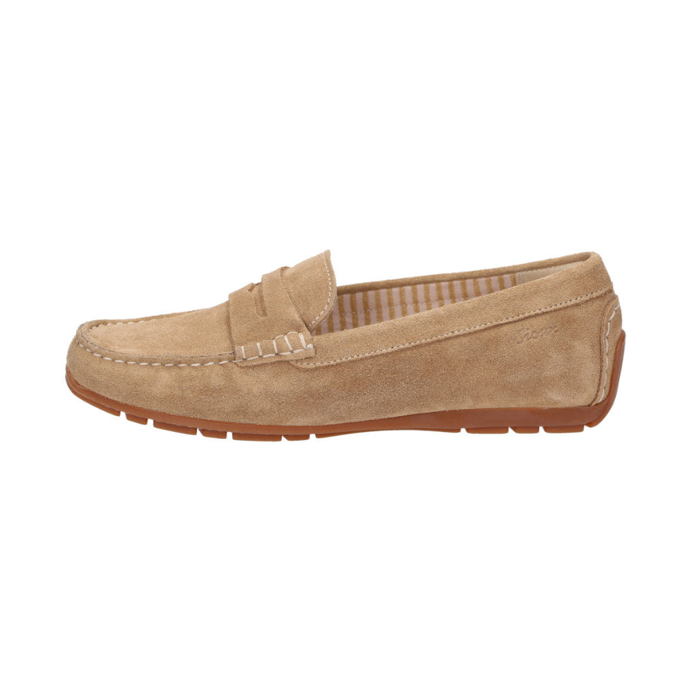 Front view of Carmona brown calf suede moccasin