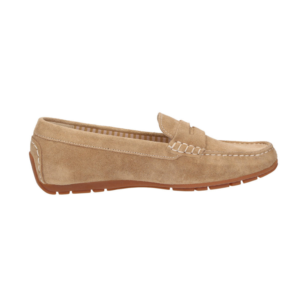 Back view of brown Carmona leather moccasin