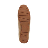 Sole view of Carmona moccasin with driving heel curve