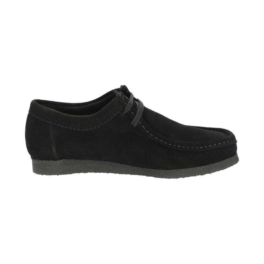 Inside view of Grashopper-D-015 black calf suede barefoot loafer / mocassin for women slim fit