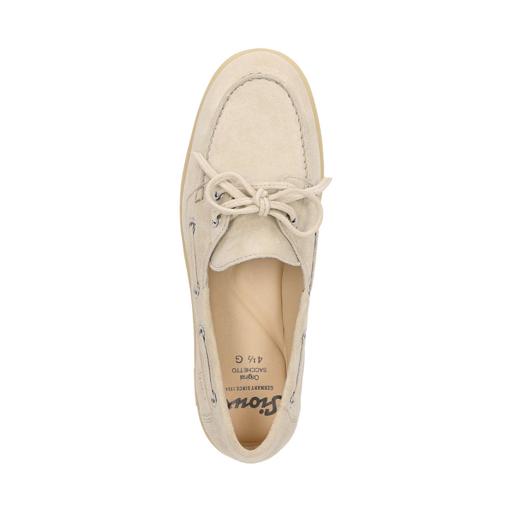 Melosana-700 Cream Lace-Up Shoes