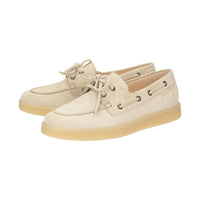 Melosana-700 Cream Lace-Up Shoes