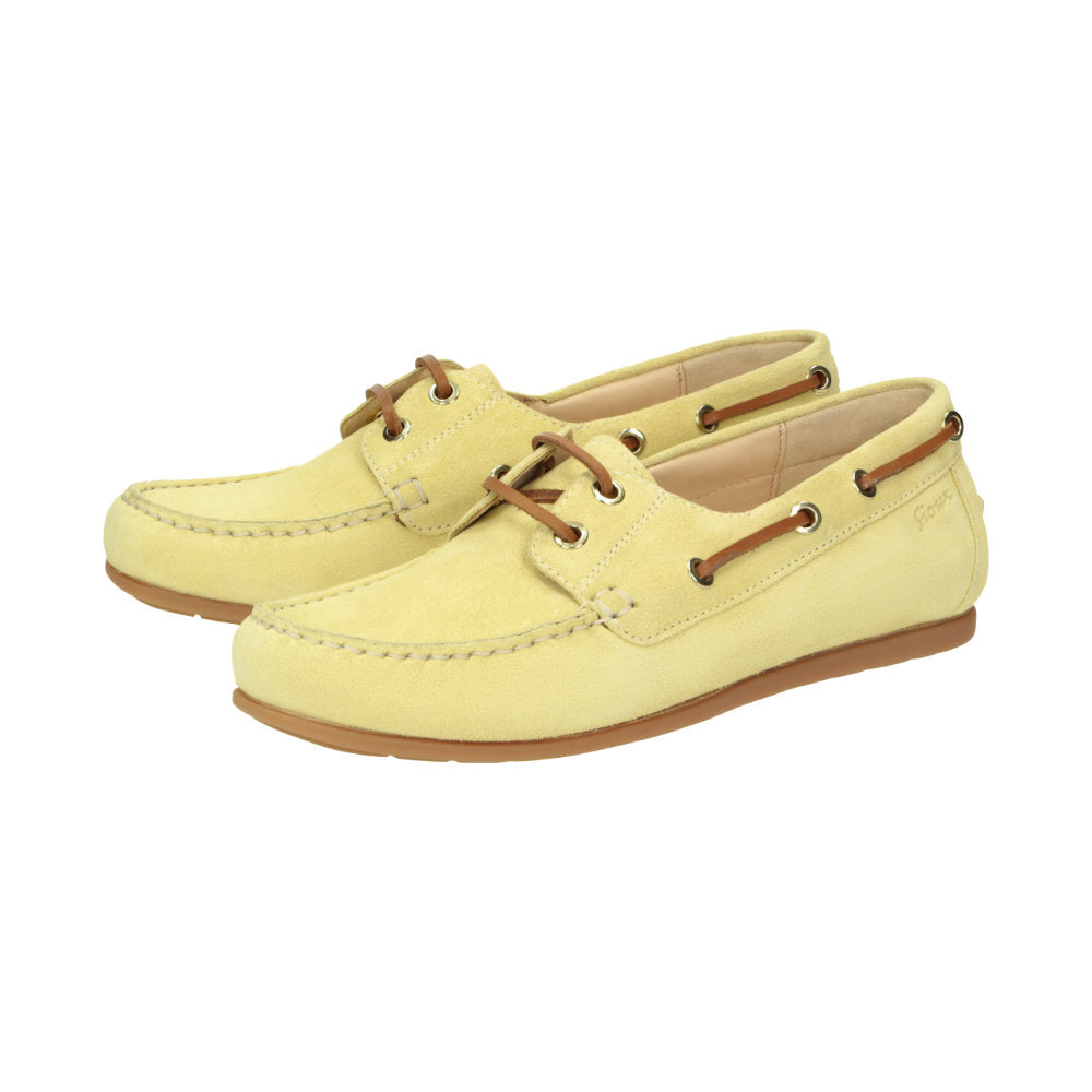 Simadesa-701 Yellow Lace-Up Shoes