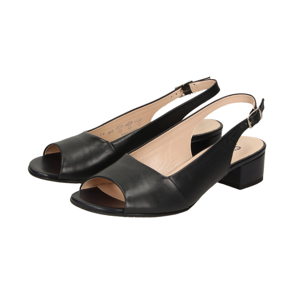 Zippora 63633 Black Slingback Sandals