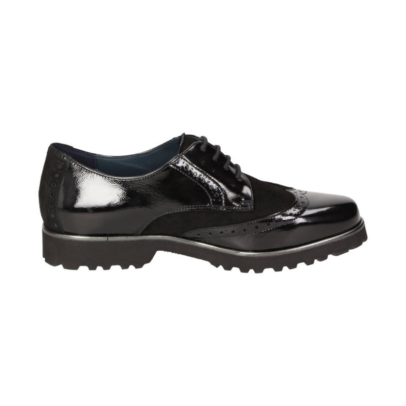 Meredith-703-H Black Lace-Up Shoes