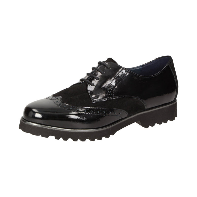 Meredith-703-H Black Lace-Up Shoes