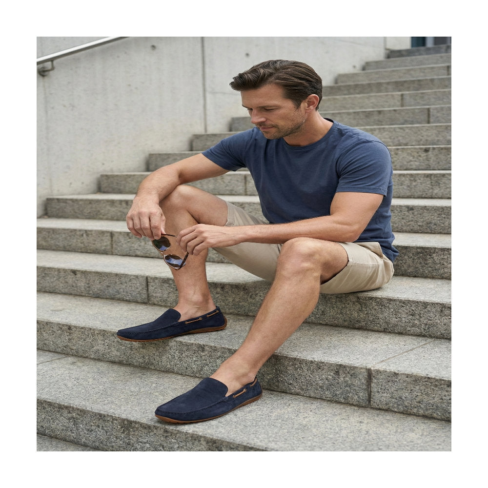 Callimo 12134 Navy/Brown Moccasin