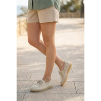 Melosana-700 Cream Lace-Up Shoes