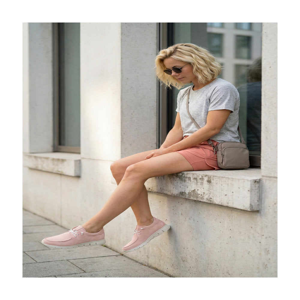 Mokrunner-D-007 Pink Lace-Up Shoes