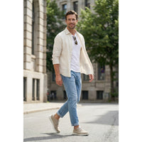 Mokrunner-H-007 Beige Lace-Up Shoes