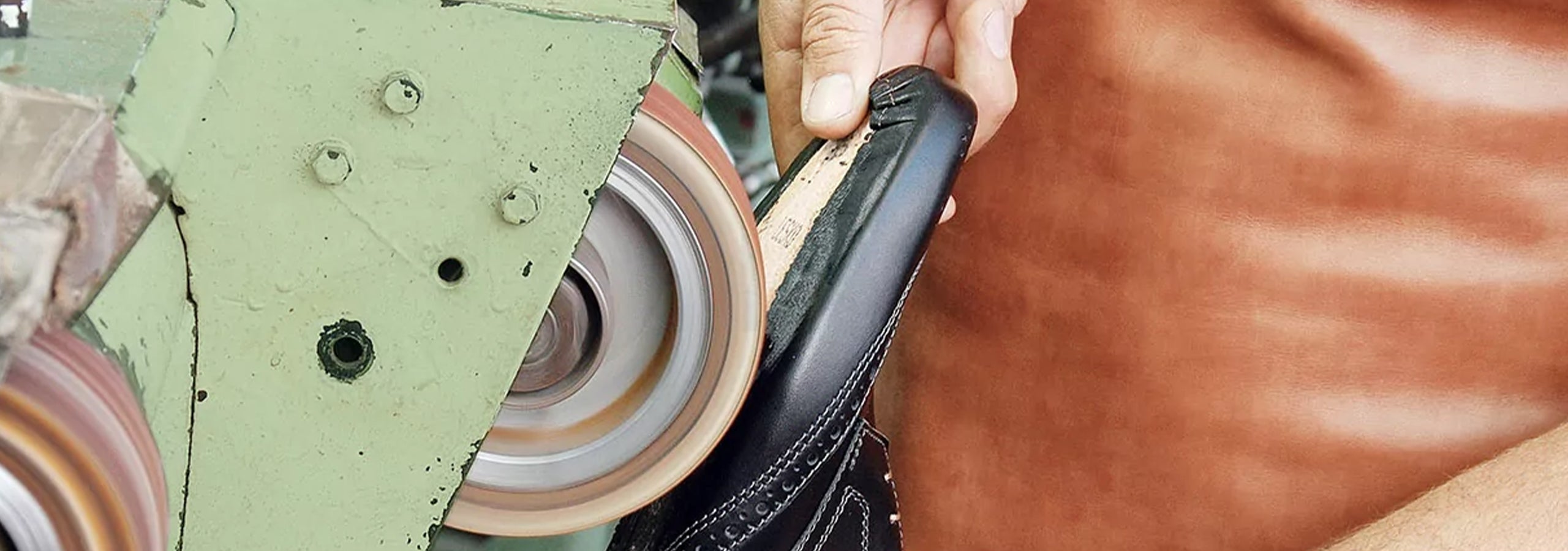 How our shoes are made - image of shoe being made using AGO method