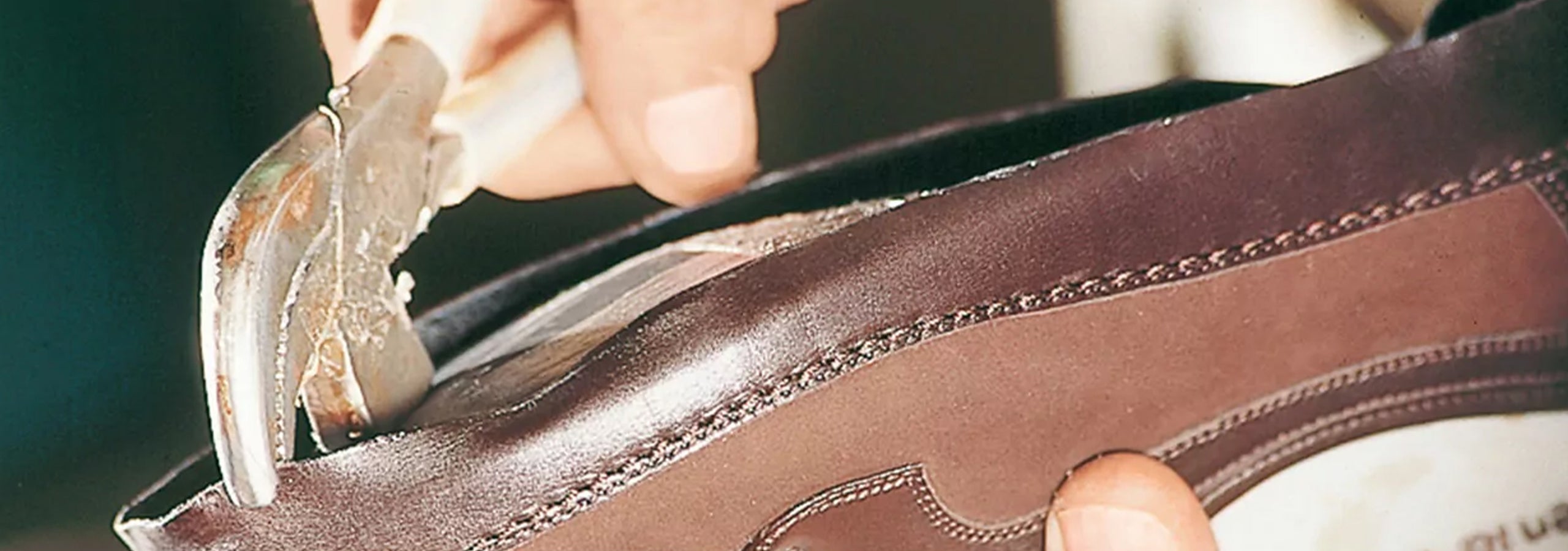 How our shoes are made - image of shoe being made using California method