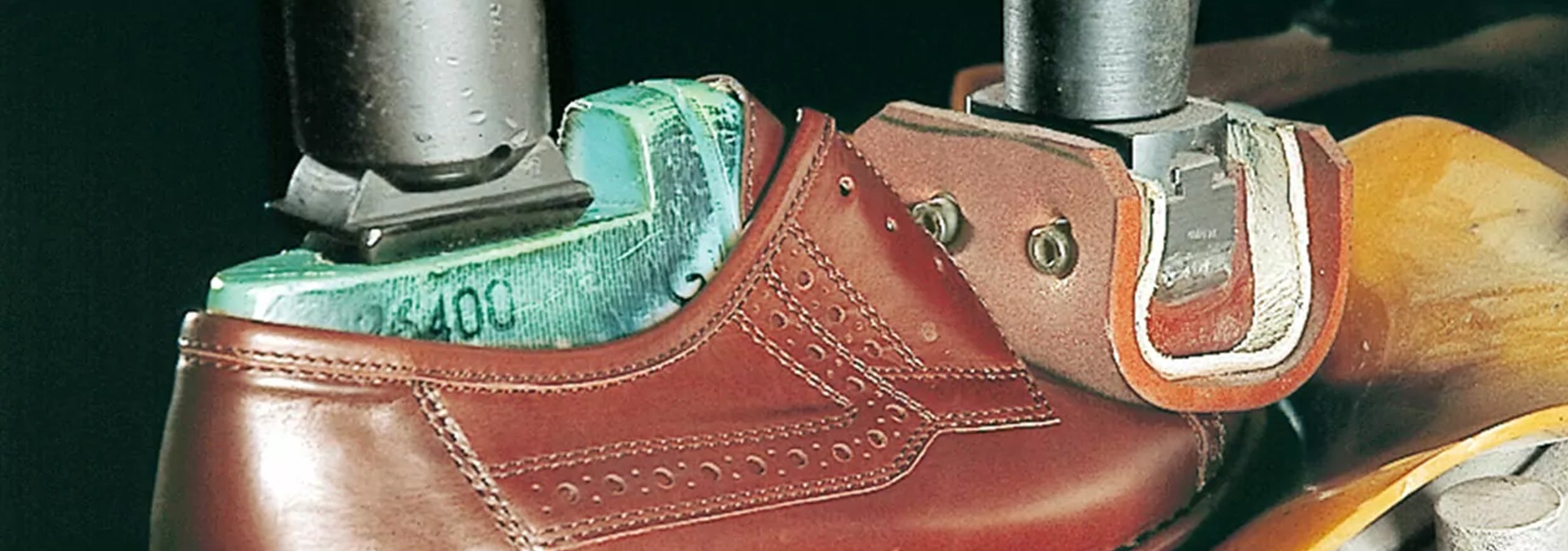 How our shoes are made - image of shoe being made using San Crispino method