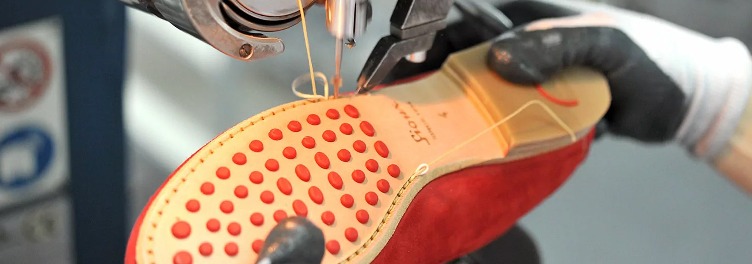 How our shoes are made - image of shoe being made