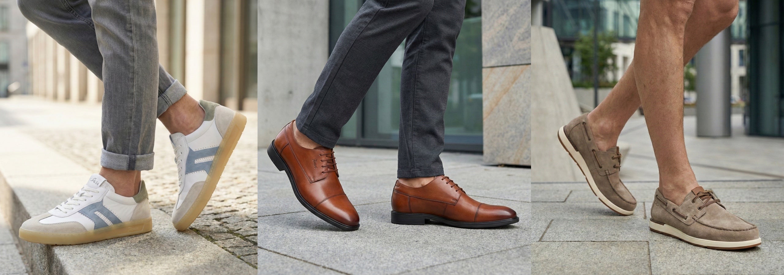 A selection of different styles representing the range of men's Shoes by Sioux